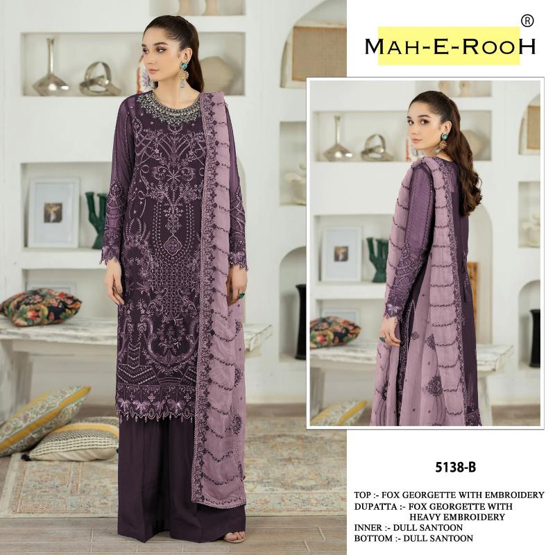 Mah E Rooh 5138 A To E Georgette Salwar Suit wholesale catalog