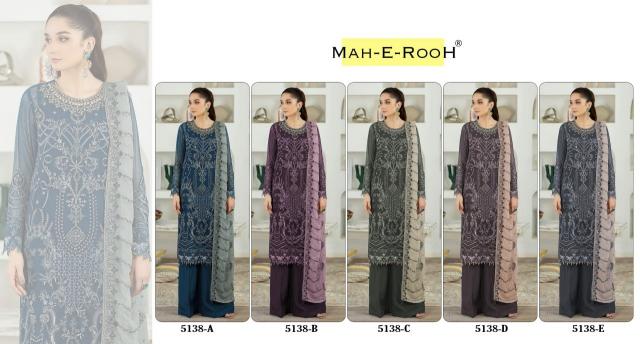Mah E Rooh 5138 A To E Georgette Salwar Suit wholesale catalog