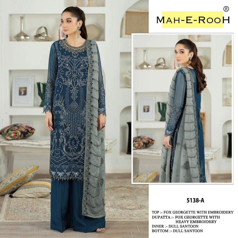 Mah E Rooh 5138 A To E Georgette Salwar Suit wholesale catalog