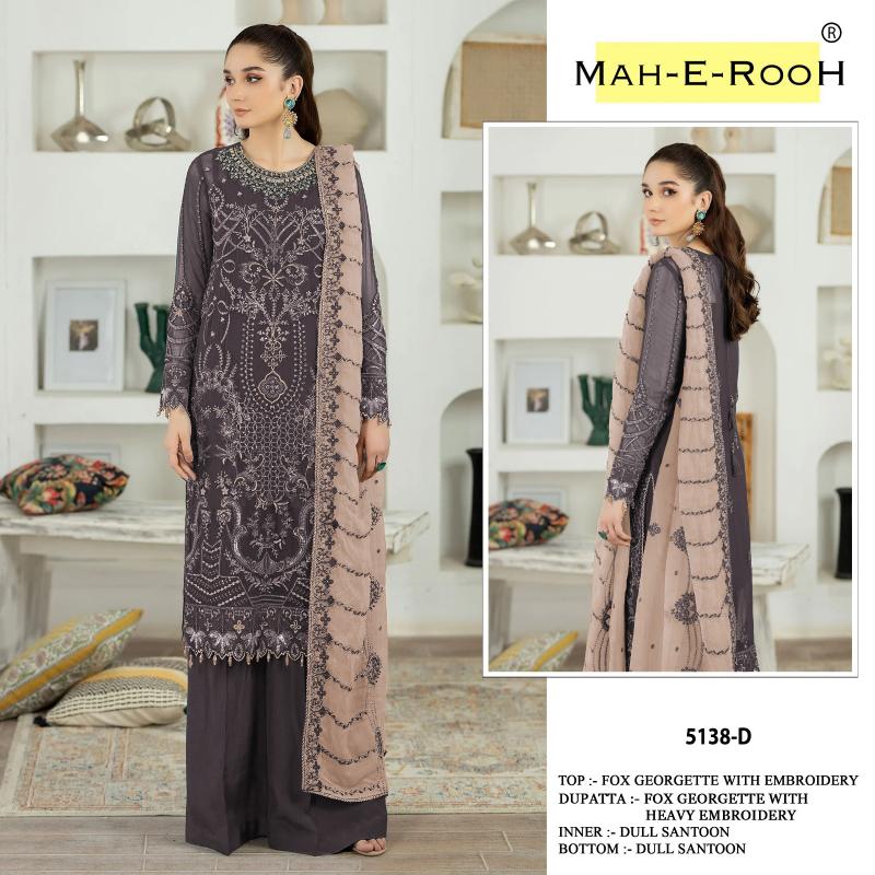 Mah E Rooh 5138 A To E Georgette Salwar Suit wholesale catalog
