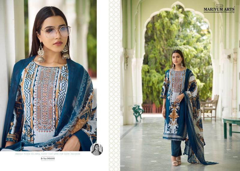 Mariyum Mahfoozhah Cotton Printed Dress Material Wholesale catalog