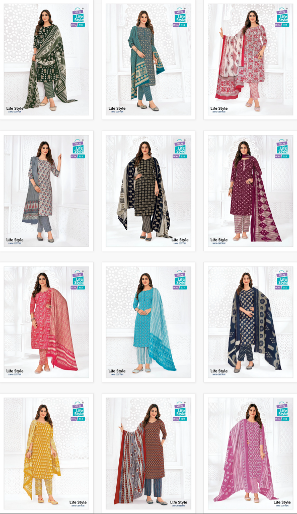 Mcm Life Style Vol 9 Cotton Printed Dress Material wholesale catalog