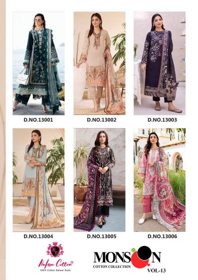 Nafisa Monsoon Vol 13 surat wholesale market dress materials wholesale catalog