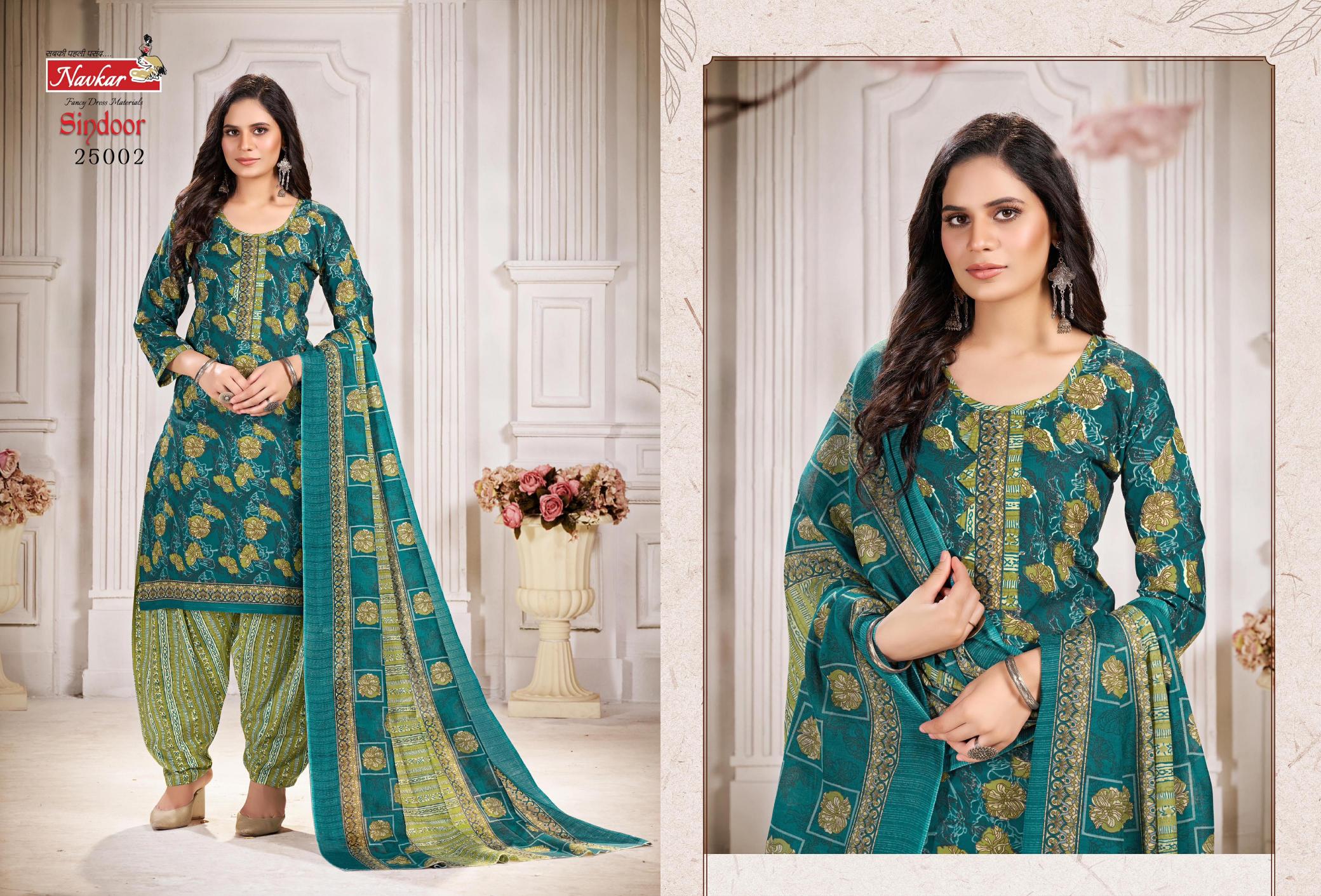 Navkar Sindoor Vol 25 Cotton Kurti Bottom With Dupatta wholesale catalog