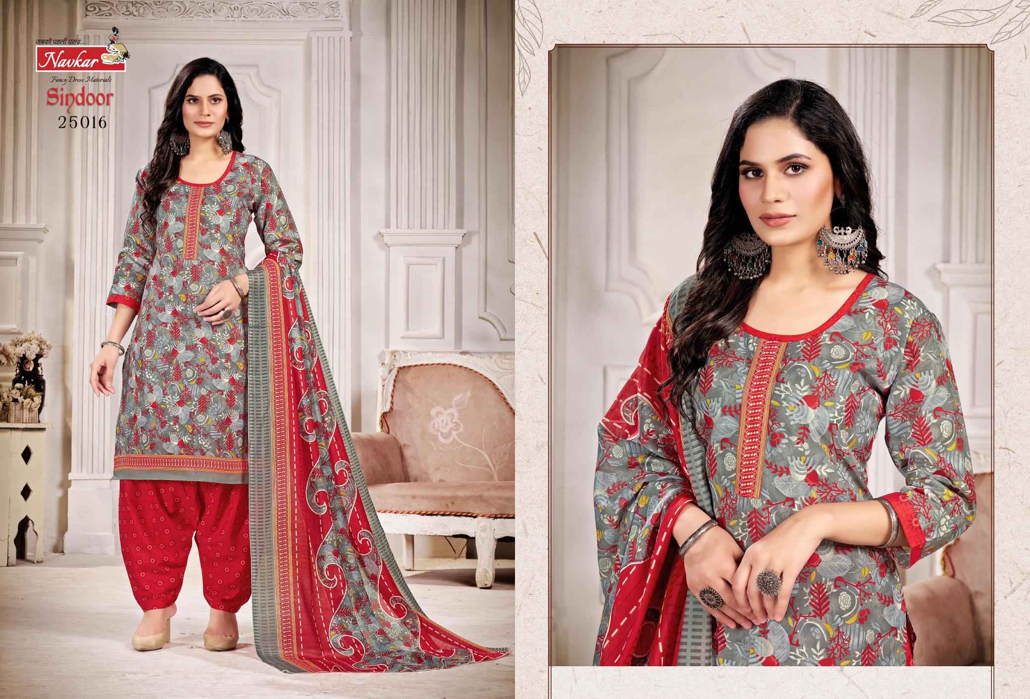 Navkar Sindoor Vol 25 Cotton Kurti Bottom With Dupatta wholesale catalog