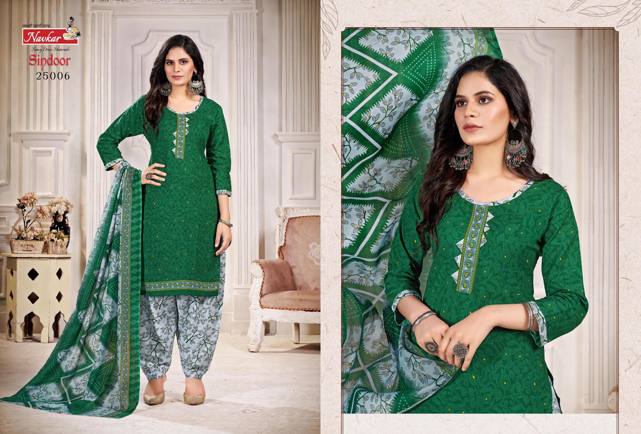 Navkar Sindoor Vol 25 Cotton Kurti Bottom With Dupatta wholesale catalog
