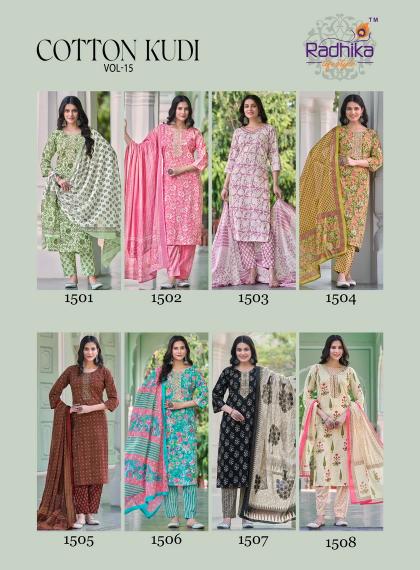 Radhika Cotton Kudi Vol 15 KURTI Wholesale catalog