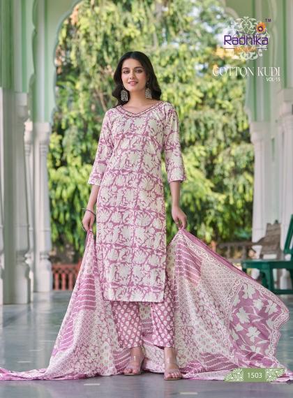 Radhika Cotton Kudi Vol 15 KURTI Wholesale catalog