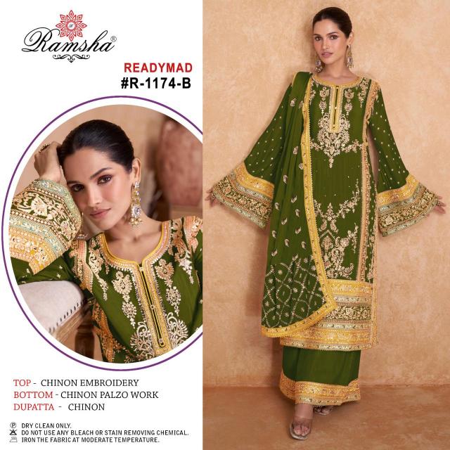 Ramsha R 1174 Nx Ready Made Pakistani Suits wholesale catalog