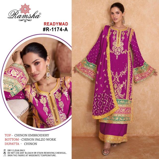 Ramsha R 1174 Nx Ready Made Pakistani Suits wholesale catalog