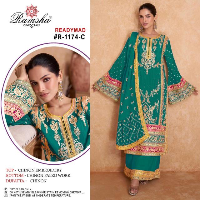 Ramsha R 1174 Nx Ready Made Pakistani Suits wholesale catalog