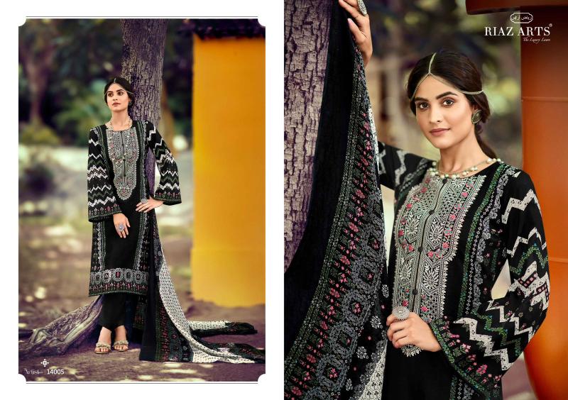 Riaz Arts The Artist Vol 3 Lawn Digital Printed Dress Material Wholesale catalog