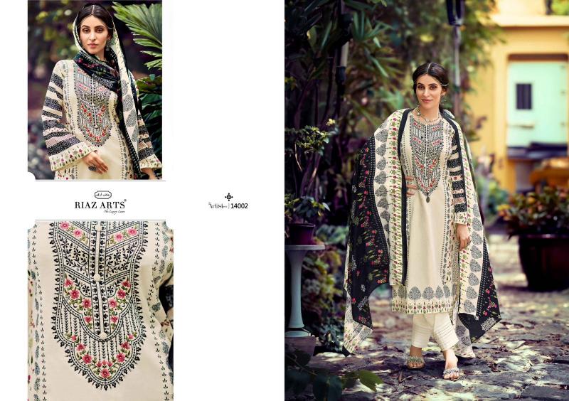 Riaz Arts The Artist Vol 3 Lawn Digital Printed Dress Material Wholesale catalog