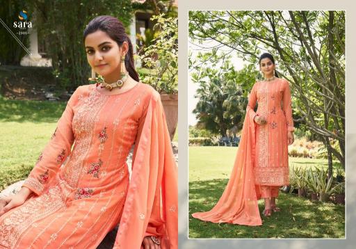 Sara Khwaab Georgette Designer Salwar kameez wholesale catalog
