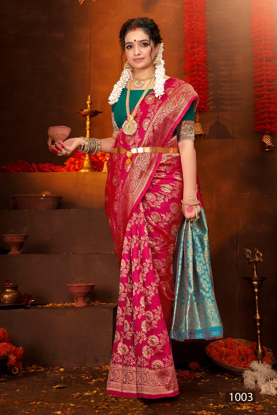 Saroj Anarkali vol.2 lichi silk saree in surat with price wholesale 