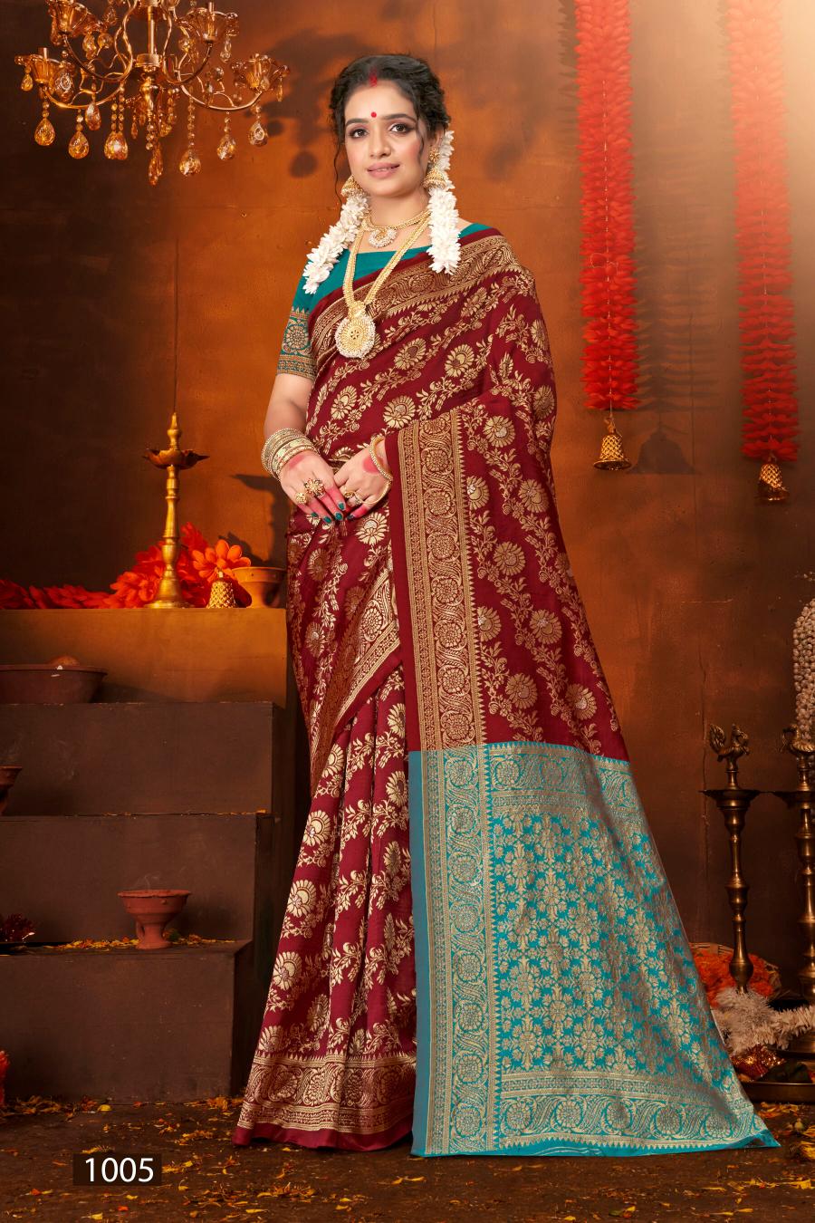 Saroj Anarkali vol.2 lichi silk saree in surat with price wholesale 