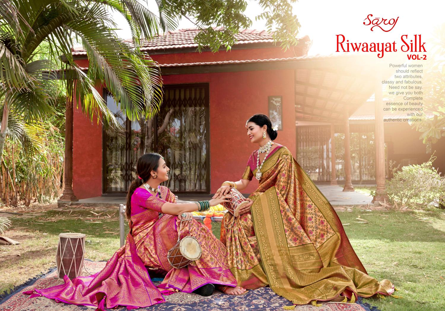 Saroj  Riwaayat silk Vol - 2 Jacquard silk Wholesale catalog    