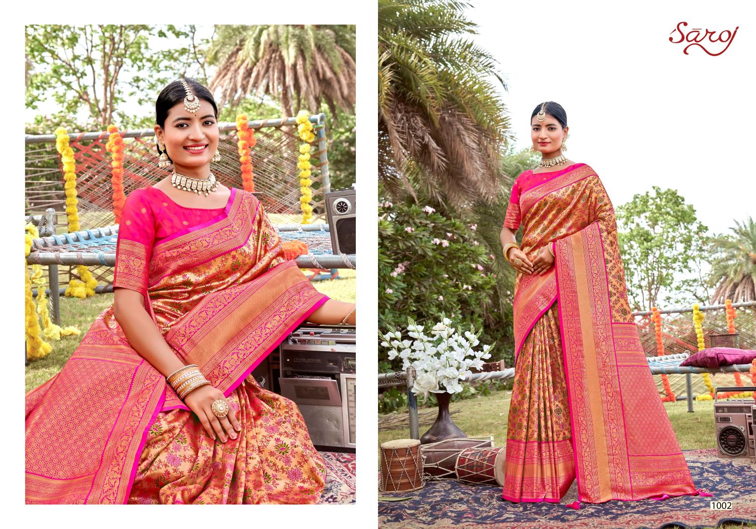 Saroj  Riwaayat silk Vol - 2 Jacquard silk Wholesale catalog    