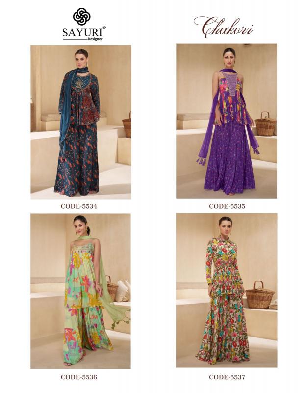 Sayuri Chakori Designer Silk Salwar Kameez Wholesale catalog