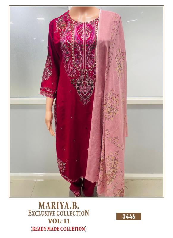 Shree Mariya B Exclusive 11 Ready Made Cotton Dupatta Pakistani Suit wholesale catalog