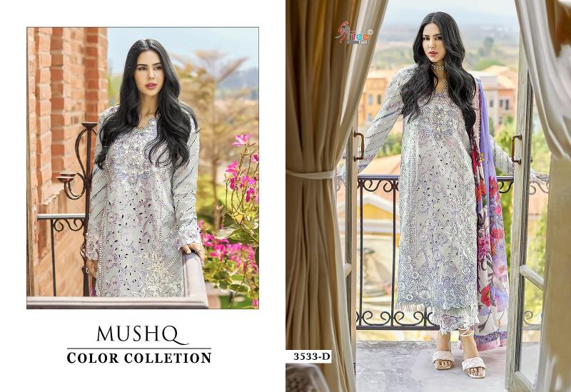 Shree Mushq Color Collection 24 Chiffon Dupatta Pakistani Suits wholesale catalog