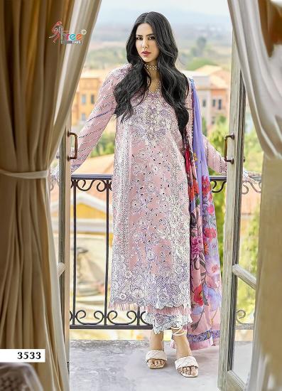 Shree Mushq Color Collection 24 Chiffon Dupatta Pakistani Suits wholesale catalog