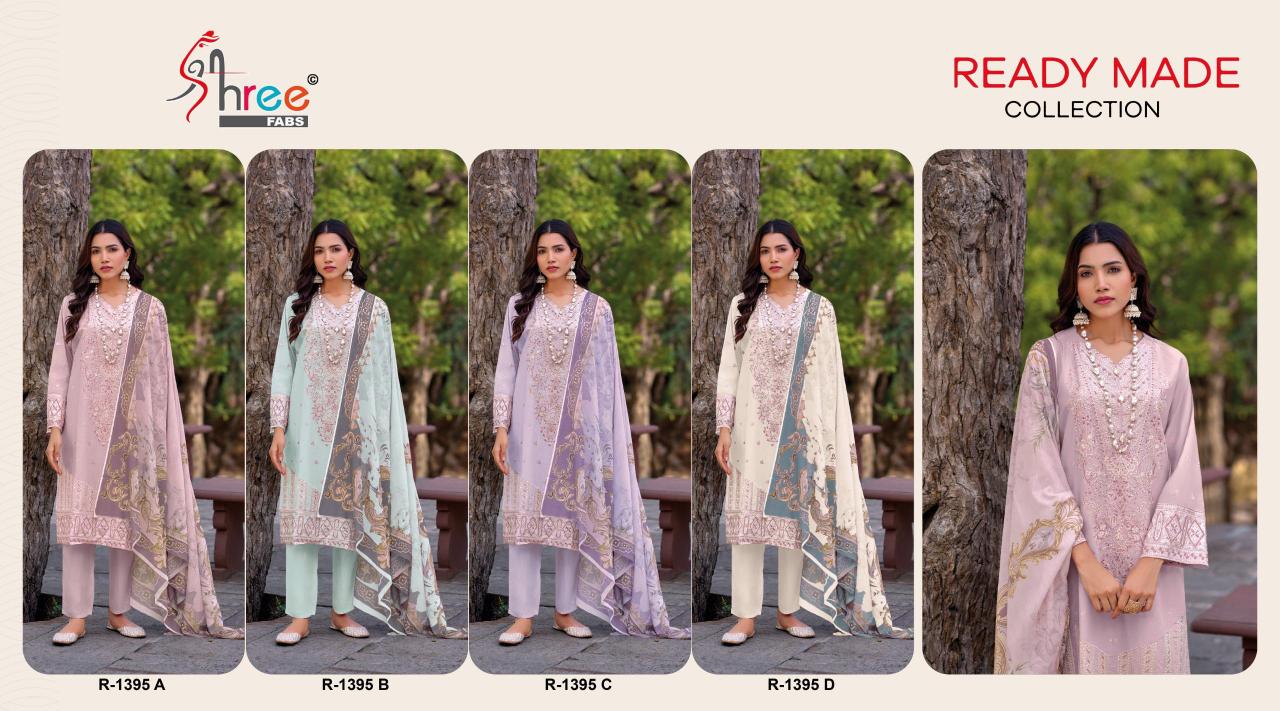 Shree R 1395 A To D Salwar Suits Wholesale catalog