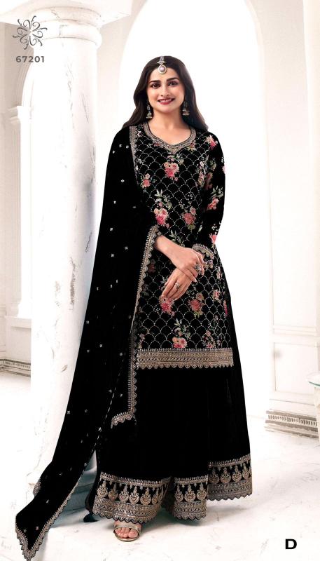 Sneh 67201 A to F Colors Chinon Embroidered Salwar Suit Wholesale catalog