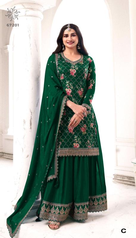 Sneh 67201 A to F Colors Chinon Embroidered Salwar Suit Wholesale catalog