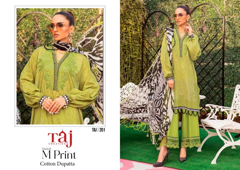 Taj 201 Cotton Dupatta Pakistani Salwar Suits wholesale catalog