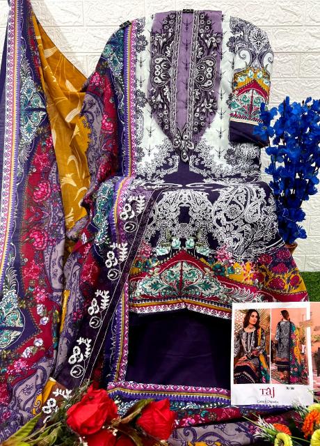 Taj 539 And 540 Cotton Dupatta Salwar Suits wholesale catalog