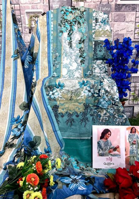 Taj Firdous Queens Court Cotton Dupatta wholesale salwar kameez wholesale catalog