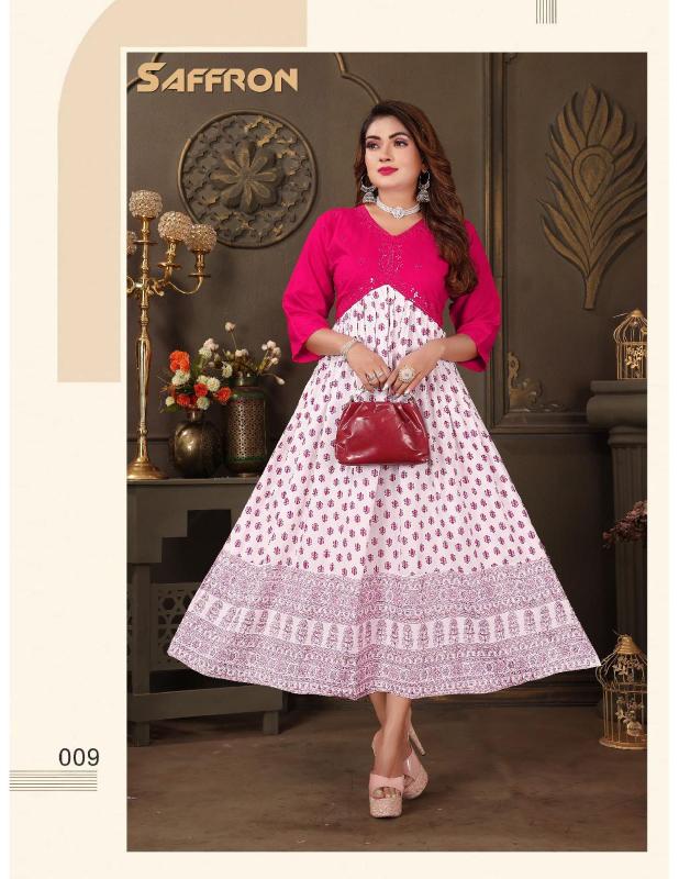 TRENDY SAFFRON KURTI Wholesale catalog