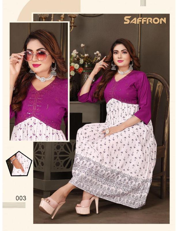 TRENDY SAFFRON KURTI Wholesale catalog