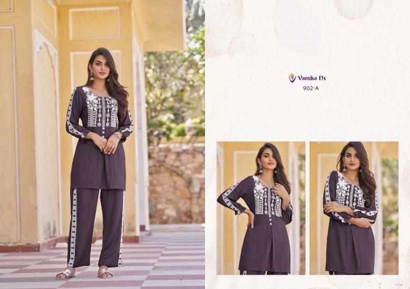 Vamika Nx Vintage Platinum Rayon Co Ord Set wholesale catalog
