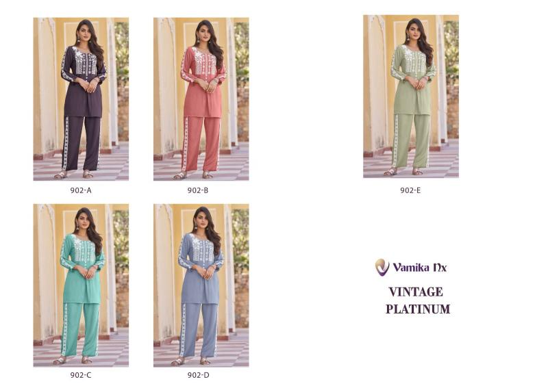 Vamika Nx Vintage Platinum Rayon Co Ord Set wholesale catalog