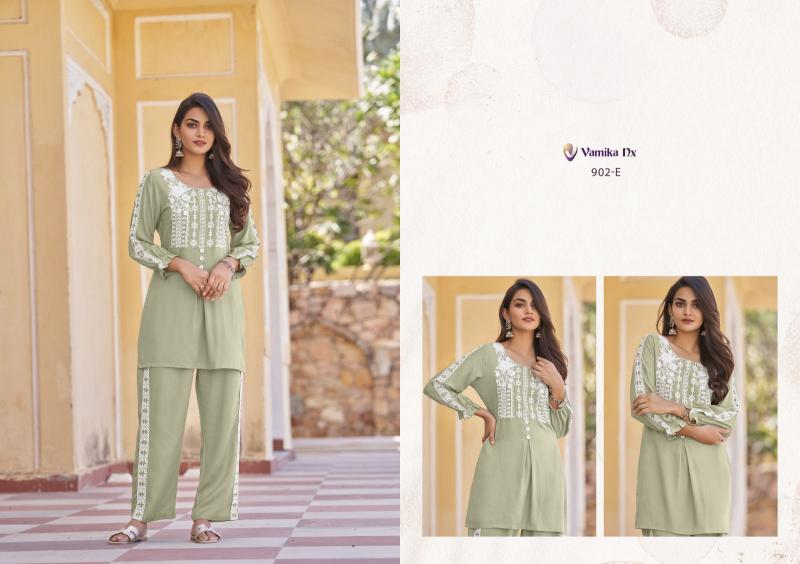Vamika Nx Vintage Platinum Rayon Co Ord Set wholesale catalog
