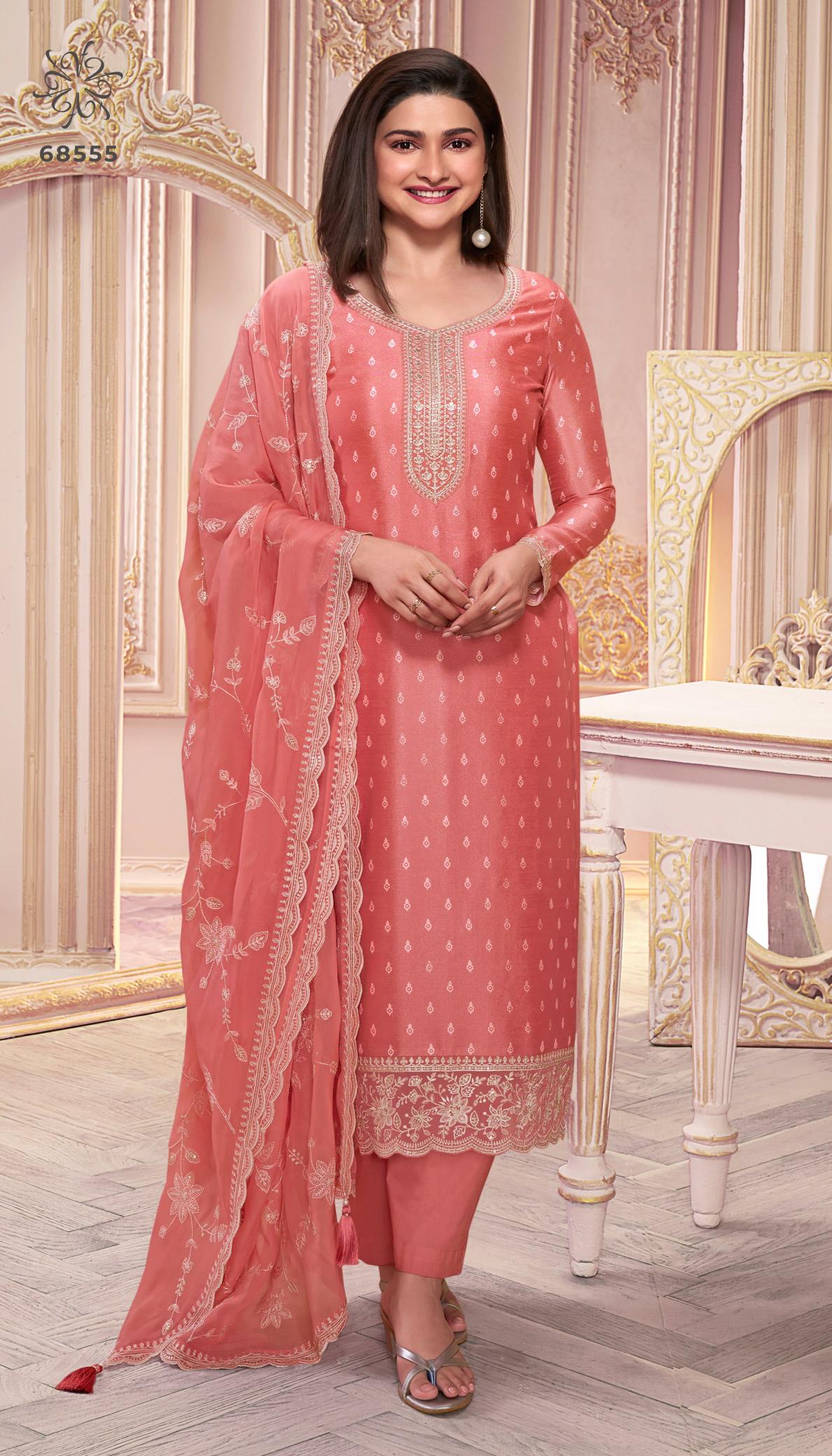 Vinay Kuleesh Purva Embroidered Silk Salwar Kameez wholesale catalog
