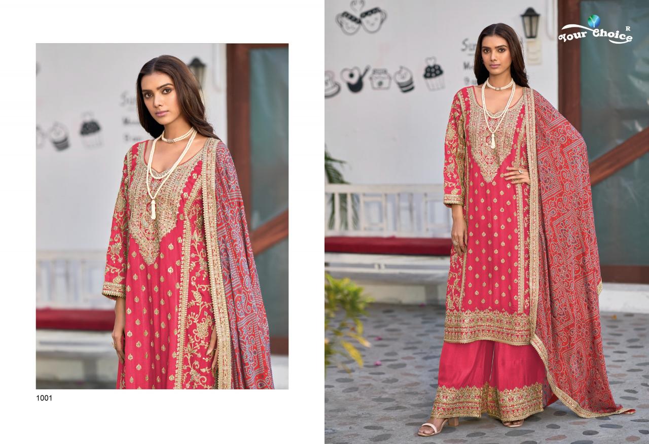 Your Choice Bandhej Designer Chinon Salwar Suits Wholesale catalog