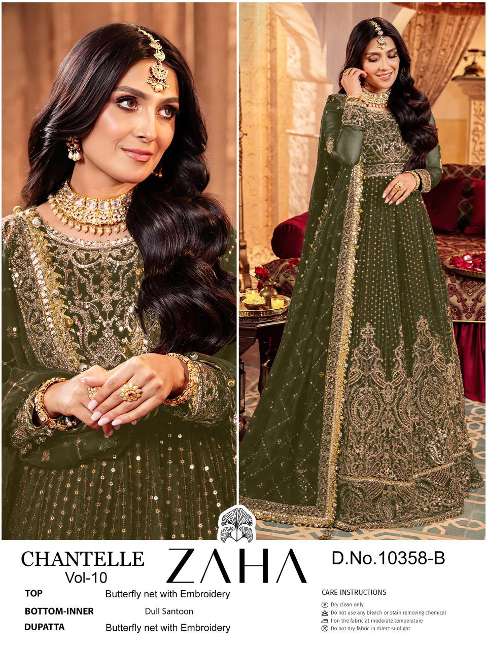 Zaha Chantelle Vol 10 A And B  Salwar Kameez wholesale catalog