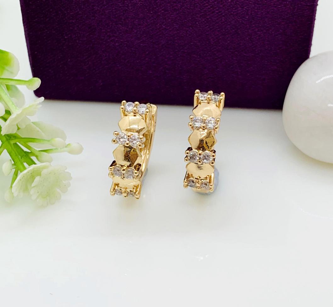 2 Diamond Bali Earrings 