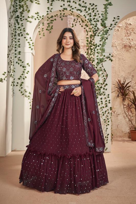 Aahvan Gulkanya Vol 5 Georgette Lehenga Choli Wholesale catalog