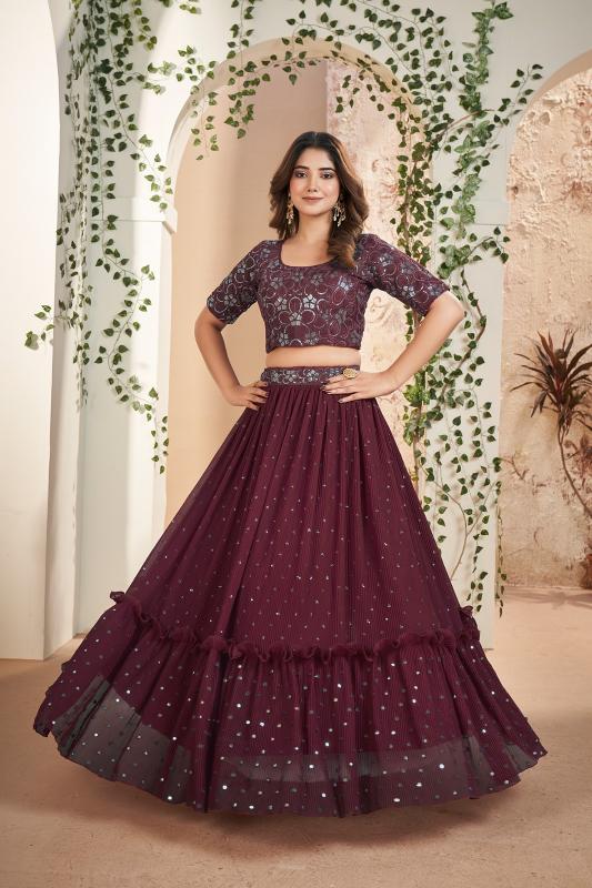 Aahvan Gulkanya Vol 5 Georgette Lehenga Choli Wholesale catalog