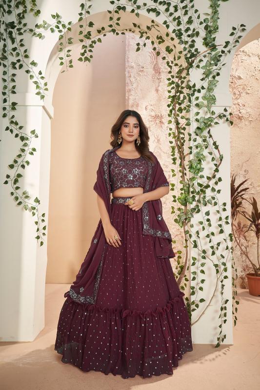 Aahvan Gulkanya Vol 5 Georgette Lehenga Choli Wholesale catalog