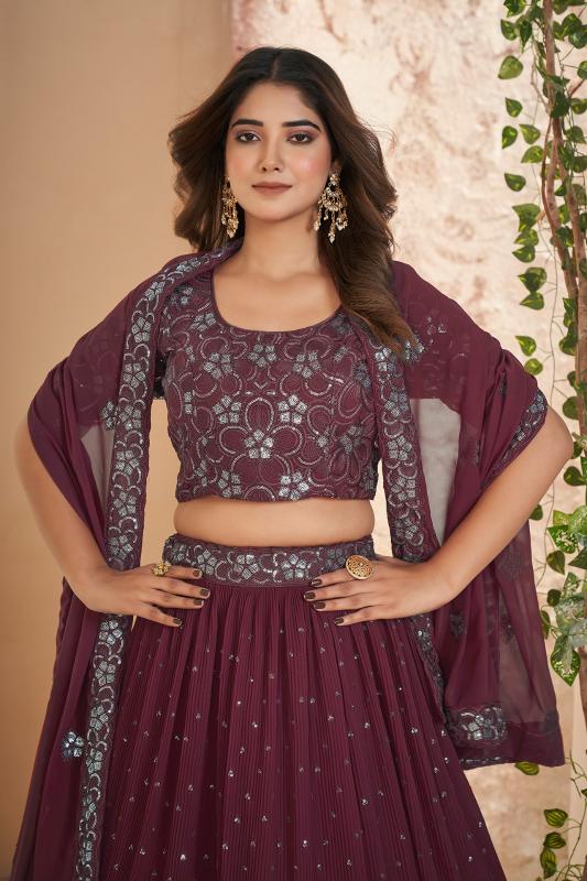 Aahvan Gulkanya Vol 5 Georgette Lehenga Choli Wholesale catalog