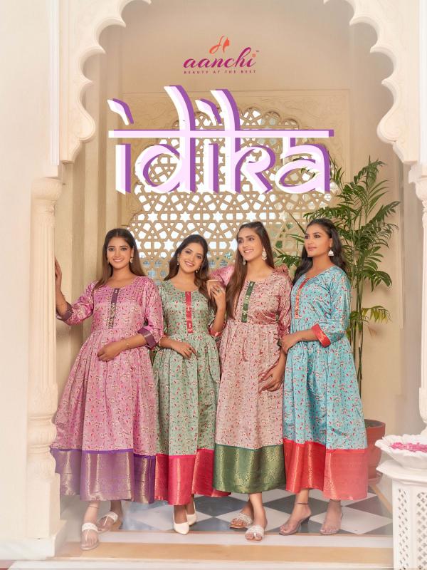 Aanchi Idika Fancy Kurti Wholesale Catalog