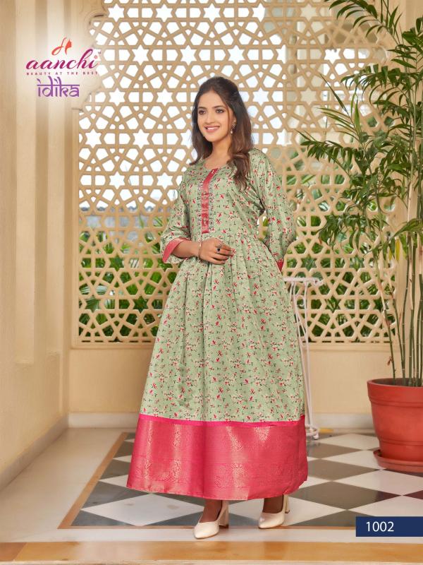 Aanchi Idika Fancy Kurti Wholesale Catalog