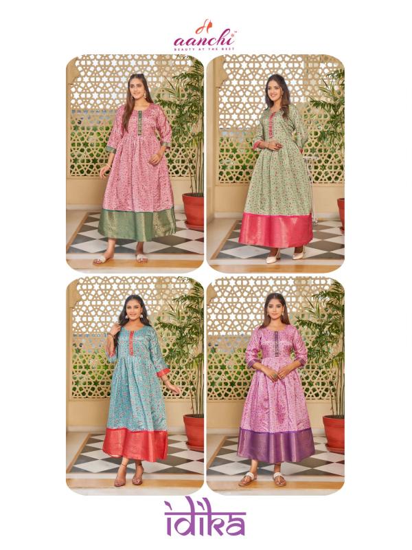 Aanchi Idika Fancy Kurti Wholesale Catalog