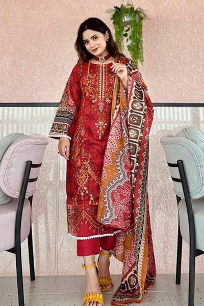 Aasha 1066 Cotton Dupatta Salwar Kameez Wholesale catalog
