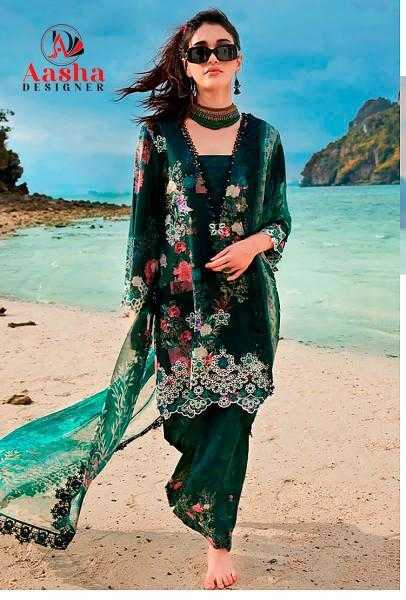 Aasha 1115 Cotton Dupatta Pakistani Suits Wholesale Catalog